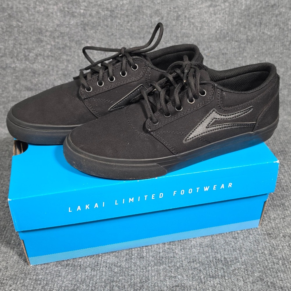 Lakai Griffin SMU Mens 7 Skate Shoes Black Canvas Low Top MS318-0227-A03